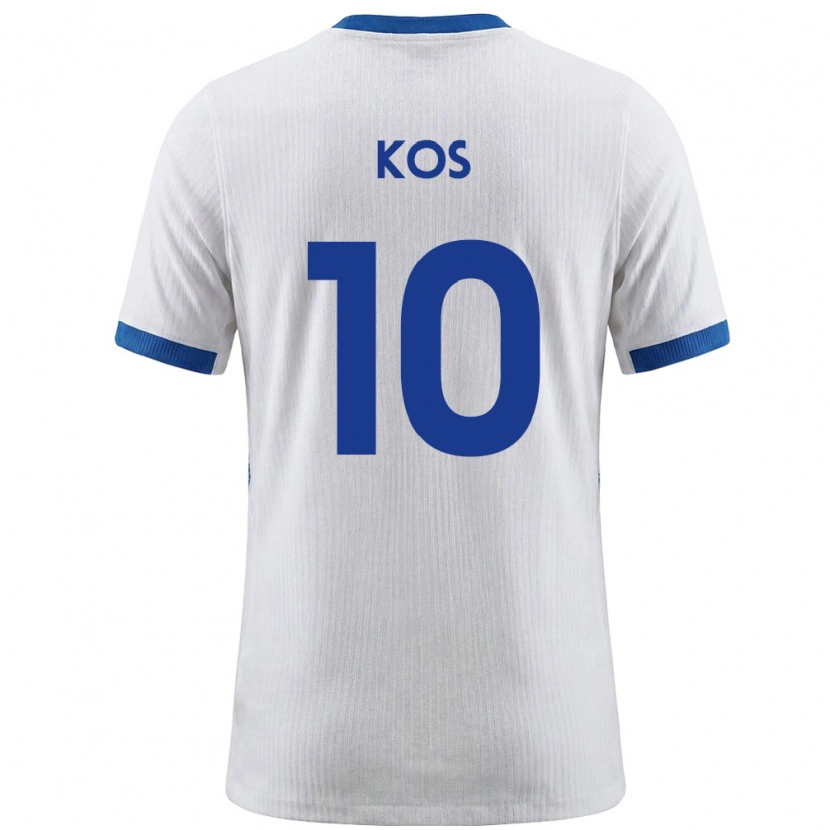 Danxen Kid Slovenia Liam Kos #10 White Blue Home Jersey 26-28 T-Shirt