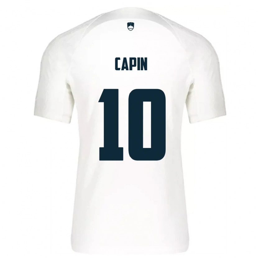 Danxen Kid Slovenia Stefan Capin #10 White Blue Home Jersey 26-28 T-Shirt