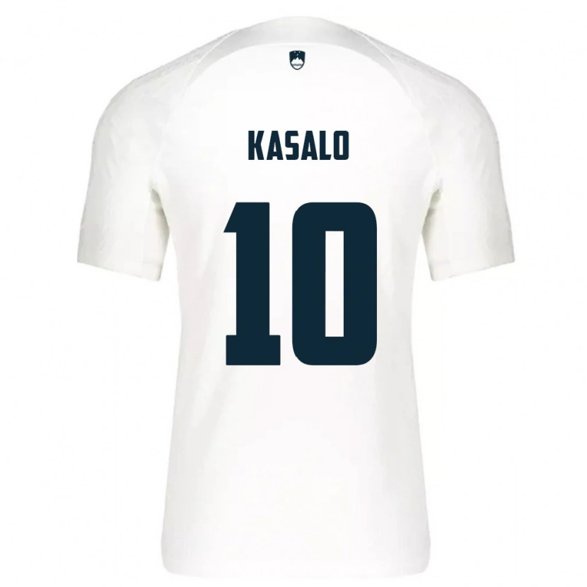 Danxen Kid Slovenia Niko Kasalo #10 White Blue Home Jersey 26-28 T-Shirt