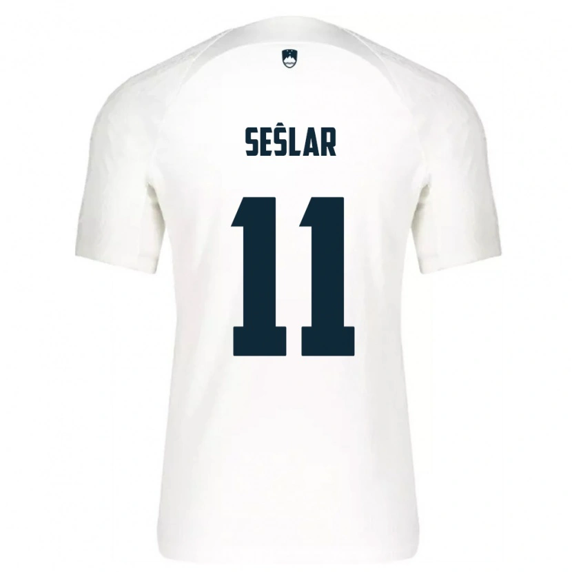 Danxen Kid Slovenia Svit Seslar #11 White Blue Home Jersey 26-28 T-Shirt