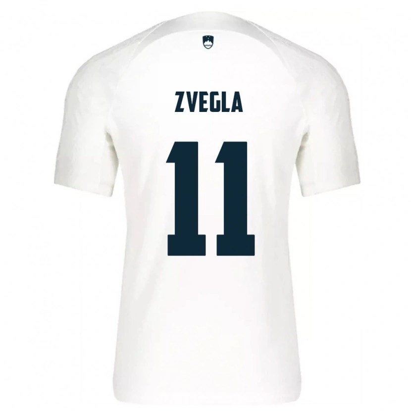 Danxen Kid Slovenia Noel Zvegla #11 White Blue Home Jersey 26-28 T-Shirt