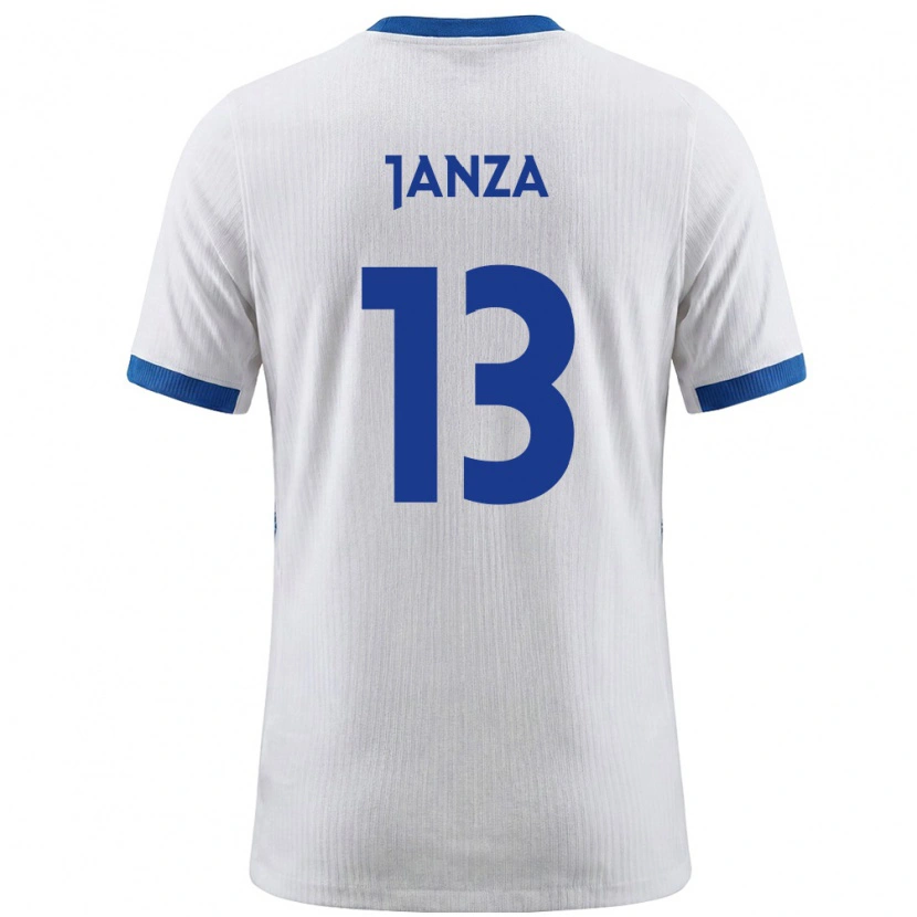 Danxen Kid Slovenia Erik Janza #13 White Blue Home Jersey 26-28 T-Shirt