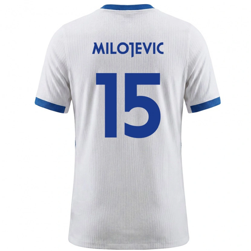 Danxen Kid Slovenia Nemanja Milojevic #15 White Blue Home Jersey 26-28 T-Shirt