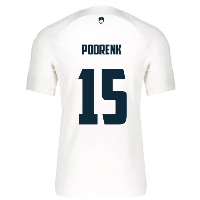 Danxen Kid Slovenia Nik Podrenk #15 White Blue Home Jersey 26-28 T-Shirt