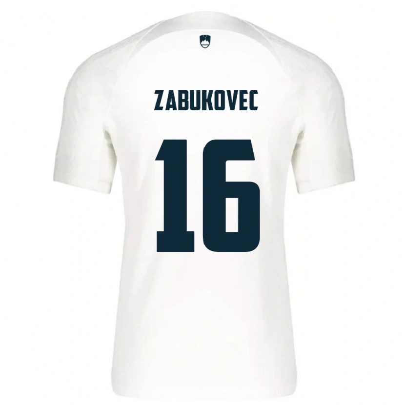 Danxen Kid Slovenia Anze Zabukovec #16 White Blue Home Jersey 26-28 T-Shirt