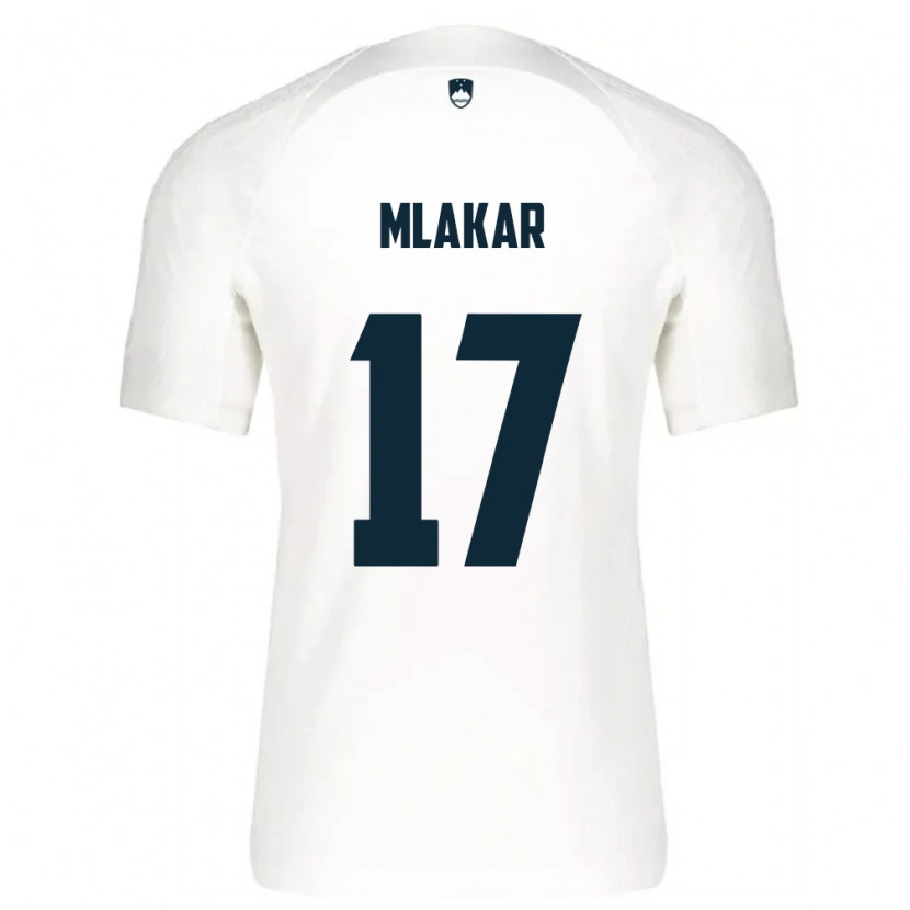 Danxen Kid Slovenia Jan Mlakar #17 White Blue Home Jersey 26-28 T-Shirt