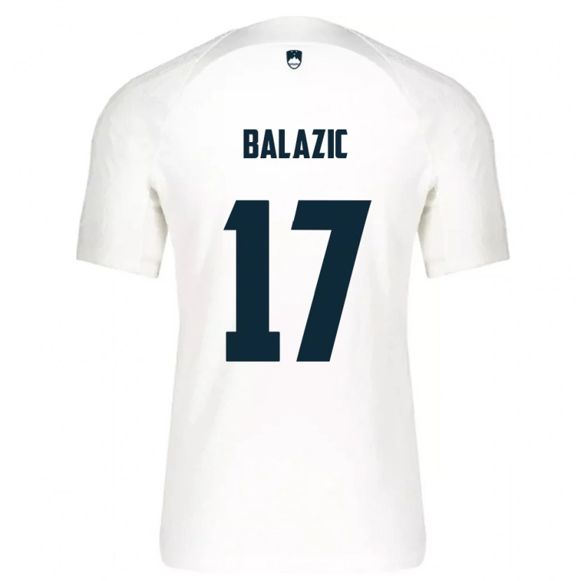 Danxen Kid Slovenia Maj Balazic #17 White Blue Home Jersey 26-28 T-Shirt