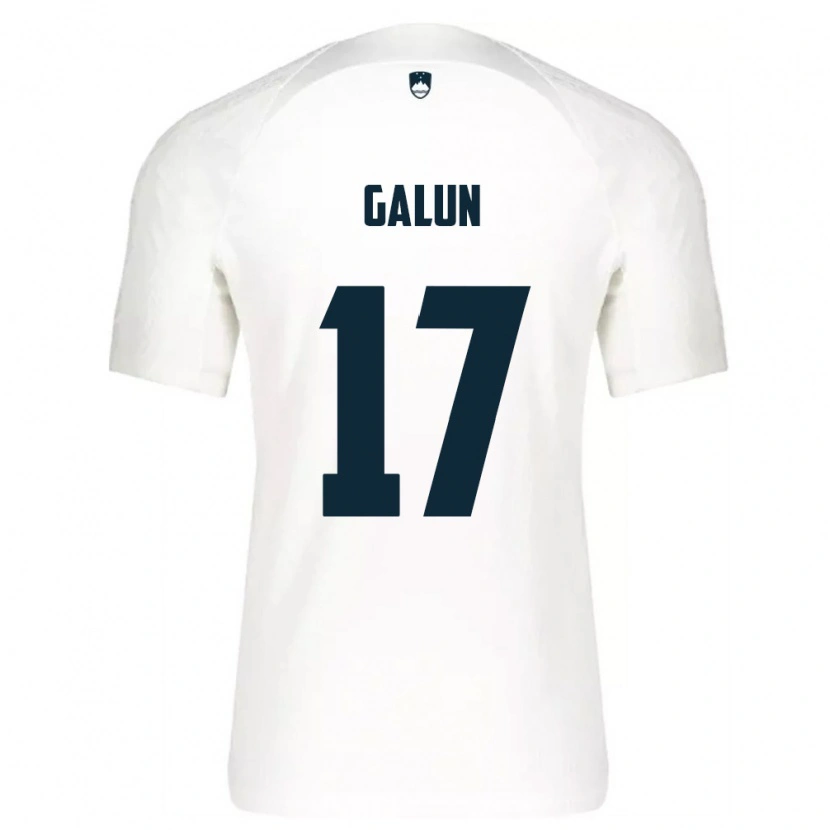 Danxen Kid Slovenia Damian Galun #17 White Blue Home Jersey 26-28 T-Shirt