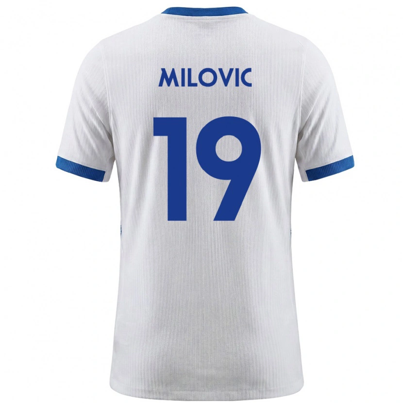 Danxen Kid Slovenia Ana Milovič #19 White Blue Home Jersey 26-28 T-Shirt