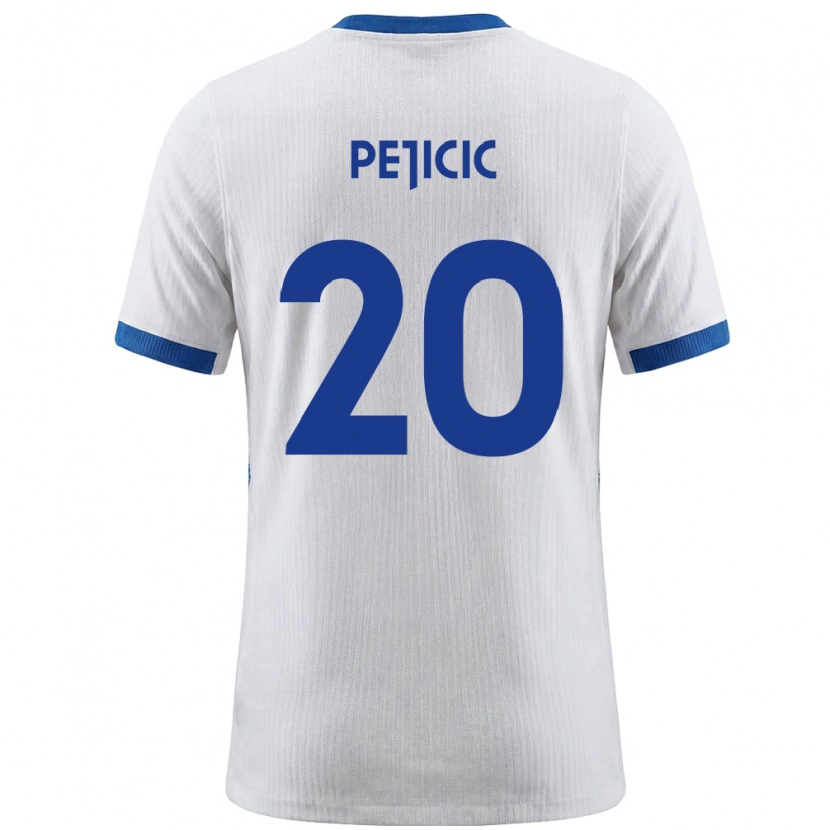 Danxen Kid Slovenia David Pejičić #20 White Blue Home Jersey 26-28 T-Shirt