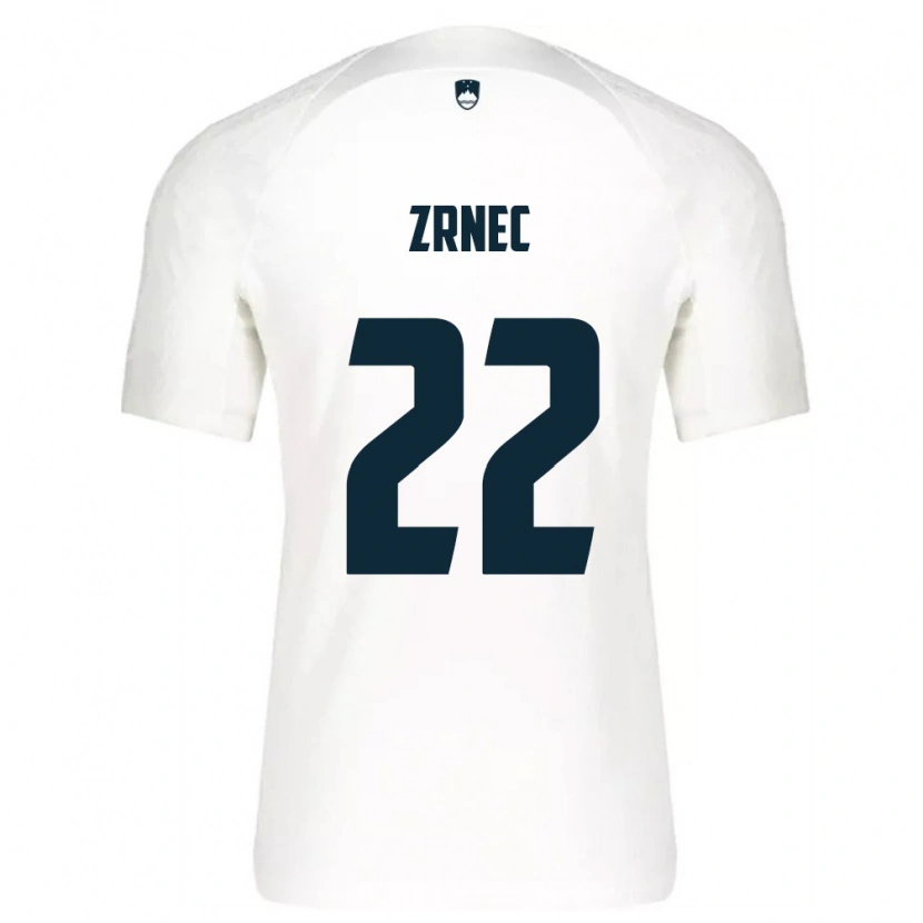 Danxen Kid Slovenia Jaka Zrnec #22 White Blue Home Jersey 26-28 T-Shirt