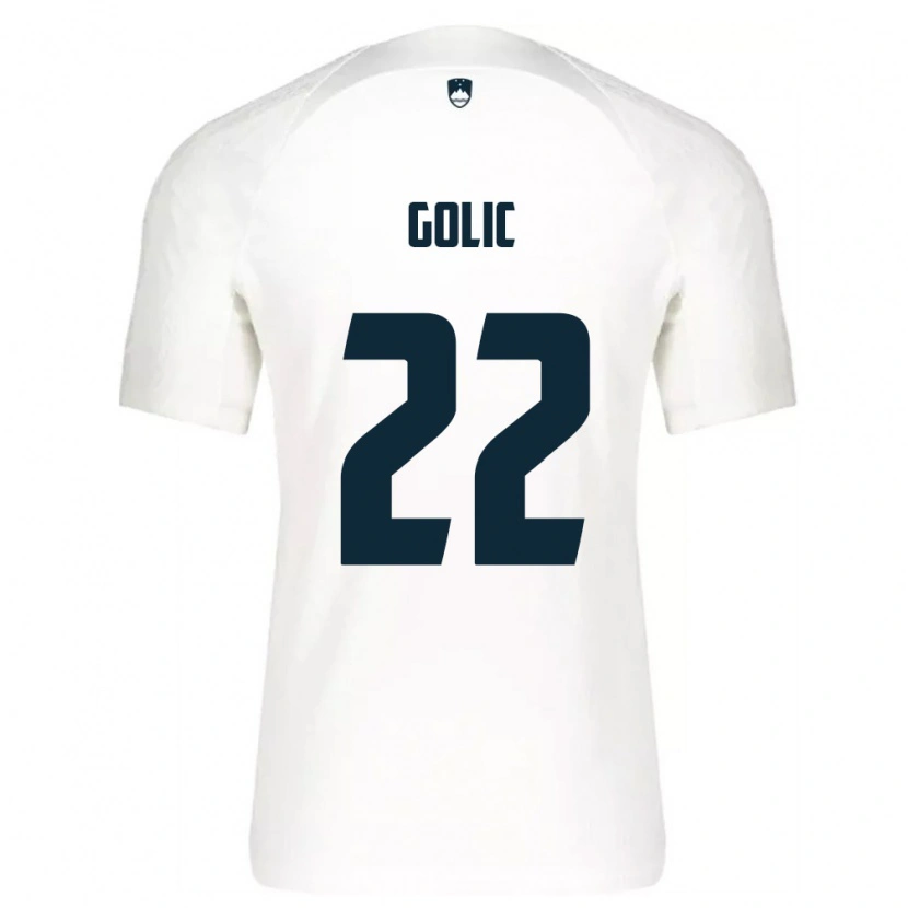 Danxen Kid Slovenia Tilen Golic #22 White Blue Home Jersey 26-28 T-Shirt