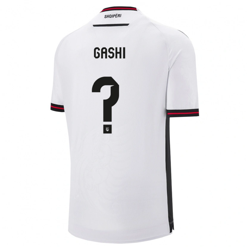 Danxen Kid Albania Afrim Gashi #0 White Black Away Jersey 26-28 T-Shirt