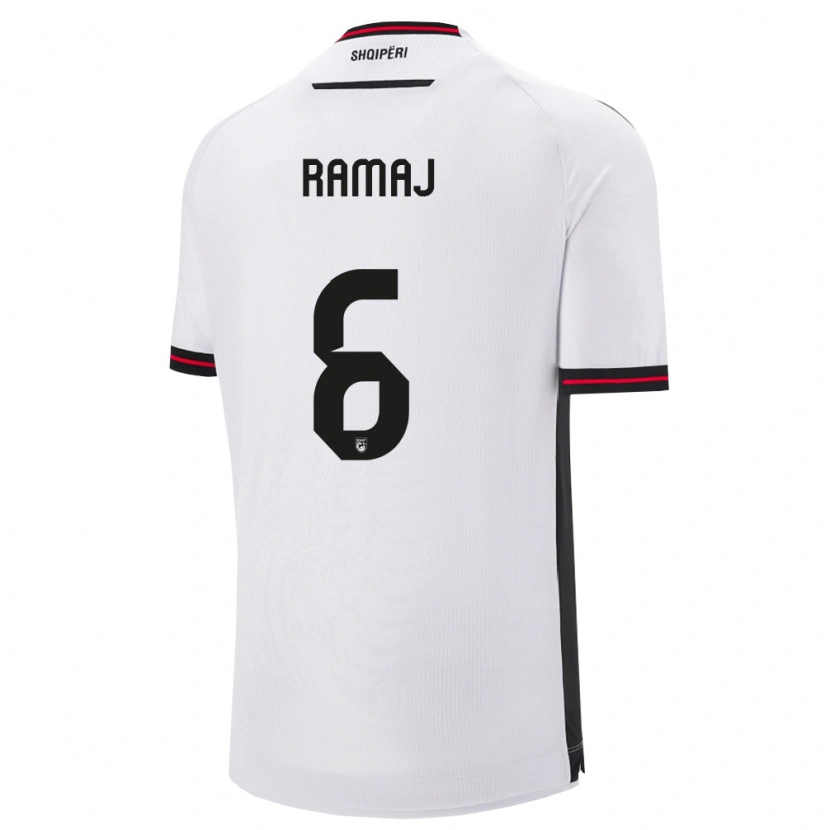 Danxen Kid Albania Gabriel Ramaj #6 White Black Away Jersey 26-28 T-Shirt