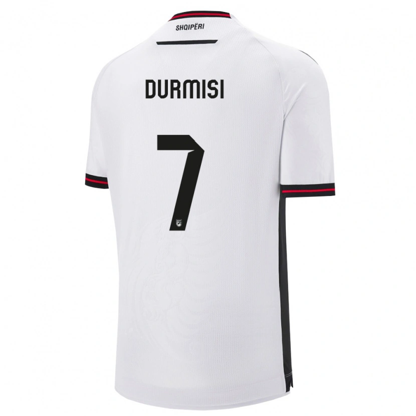 Danxen Kid Albania Arman Durmiši #7 White Black Away Jersey 26-28 T-Shirt
