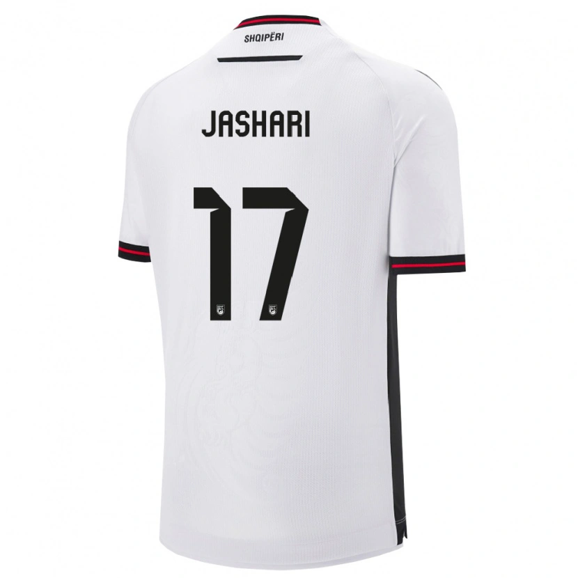 Danxen Kid Albania Elion Jashari #17 White Black Away Jersey 26-28 T-Shirt