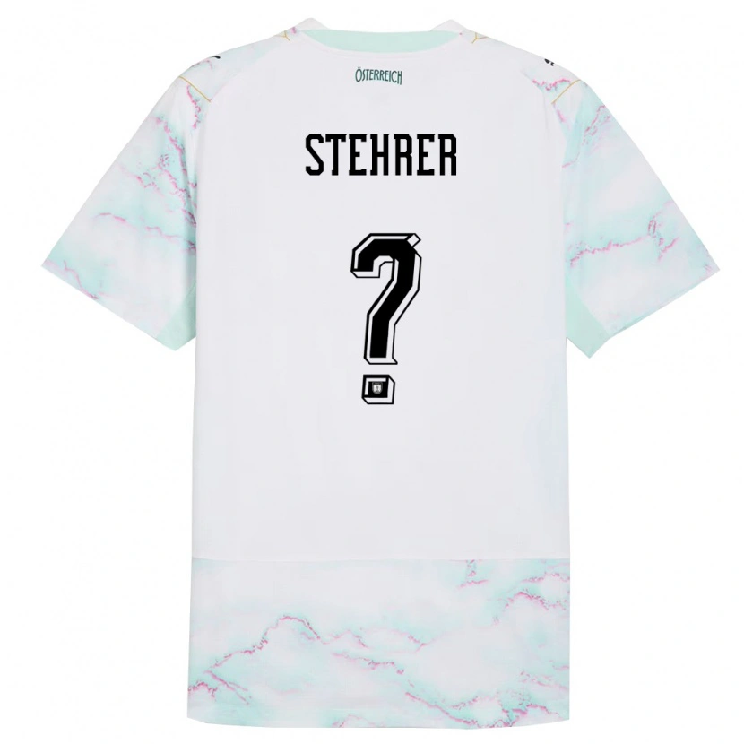 Danxen Kid Austria Erik Stehrer #0 White Green Gold Away Jersey 26-28 T-Shirt