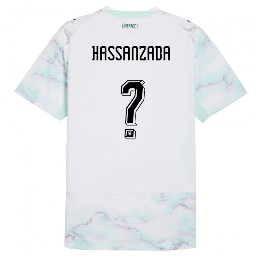 Danxen Kid Austria Milad Hassanzada #0 White Green Gold Away Jersey 26-28 T-Shirt