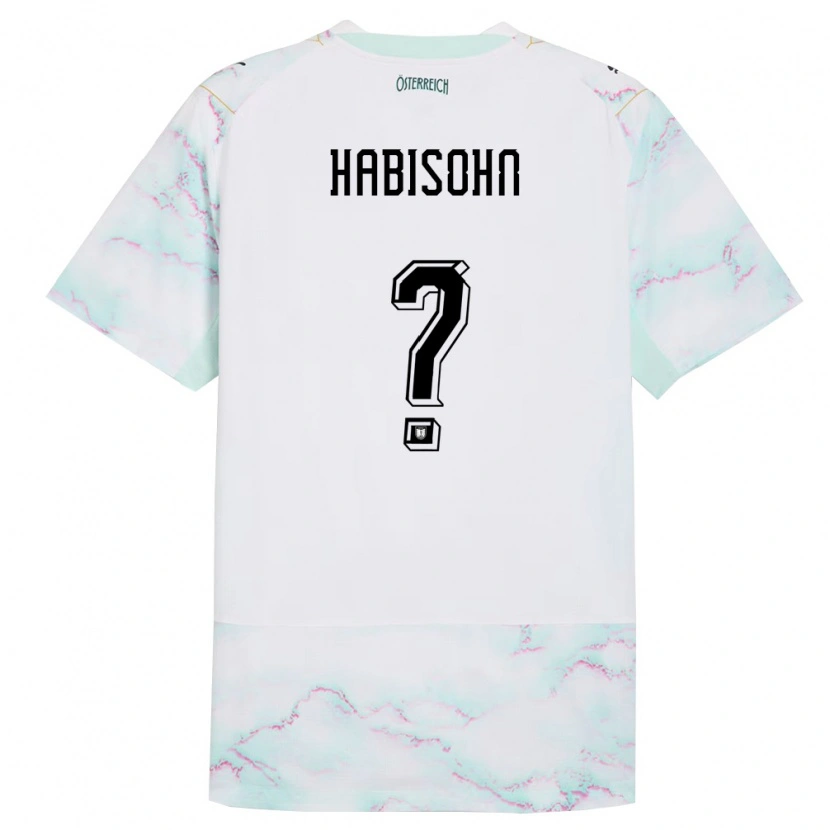 Danxen Kid Austria Michael Habisohn #0 White Green Gold Away Jersey 26-28 T-Shirt