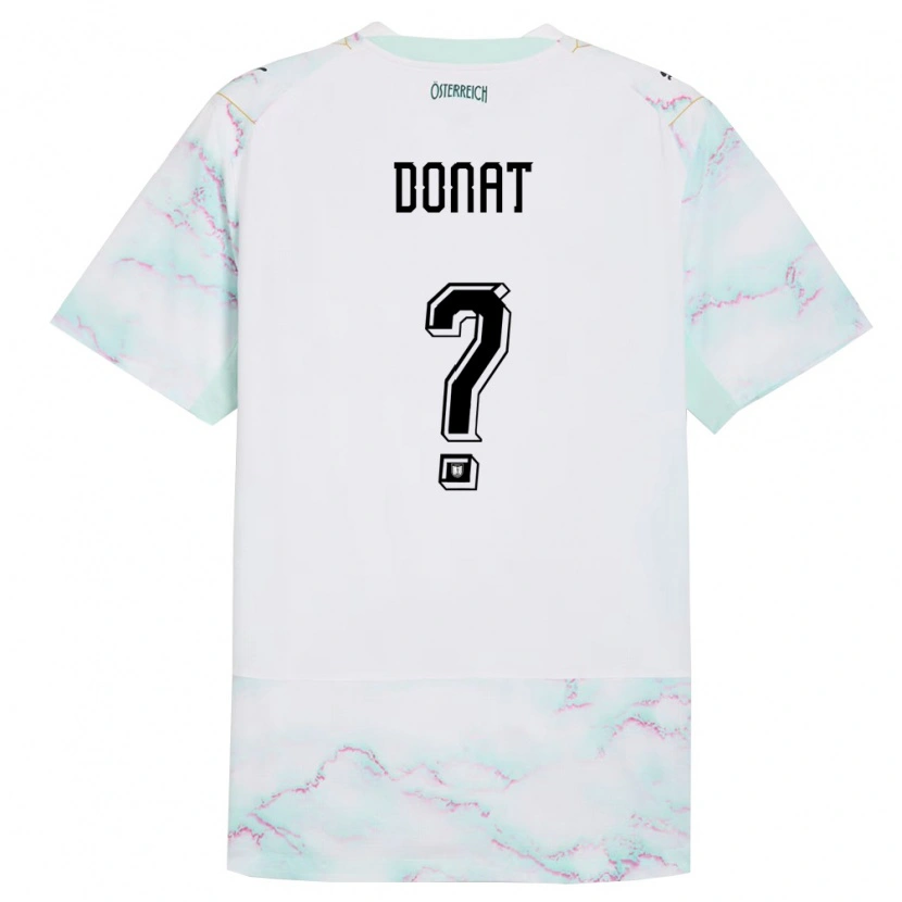 Danxen Kid Austria Nils Donat #0 White Green Gold Away Jersey 26-28 T-Shirt