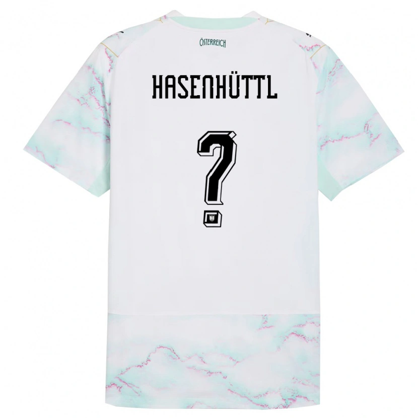 Danxen Kid Austria Christoph Hasenhüttl #0 White Green Gold Away Jersey 26-28 T-Shirt