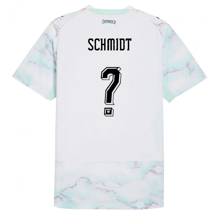 Danxen Kid Austria Moritz Schmidt #0 White Green Gold Away Jersey 26-28 T-Shirt