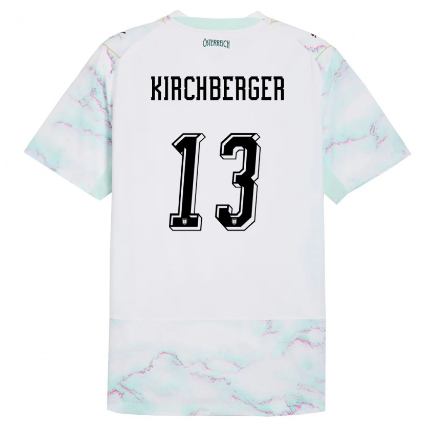 Danxen Kid Austria Virginia Kirchberger #13 White Green Gold Away Jersey 26-28 T-Shirt