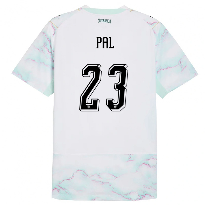 Danxen Kid Austria Jasmin Pal #23 White Green Gold Away Jersey 26-28 T-Shirt