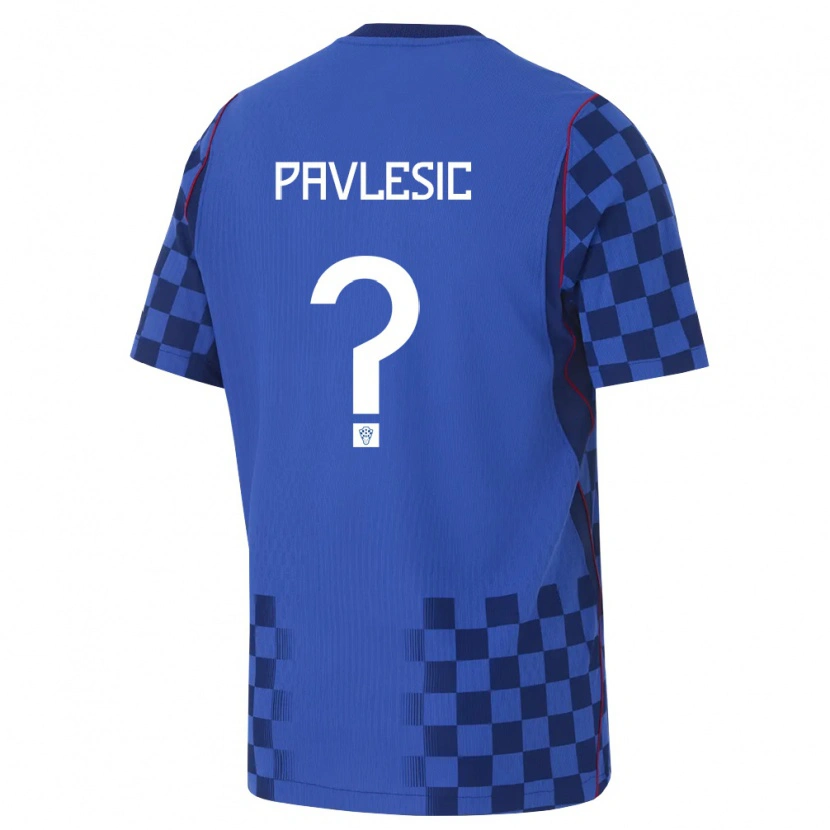 Danxen Kid Croatia Anthony Pavlesic #0 Blue Navy Red Away Jersey 26-28 T-Shirt