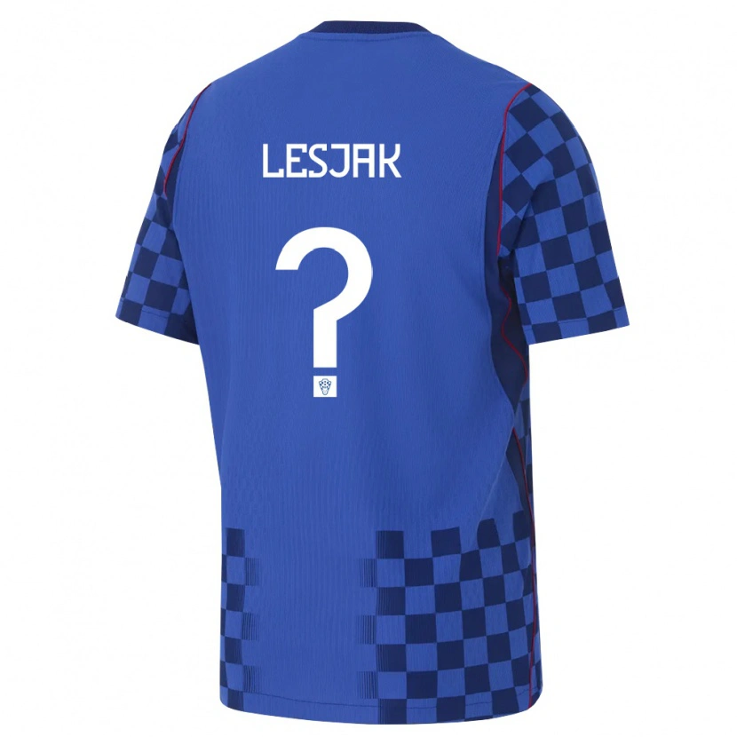 Danxen Kid Croatia Sven Lesjak #0 Blue Navy Red Away Jersey 26-28 T-Shirt