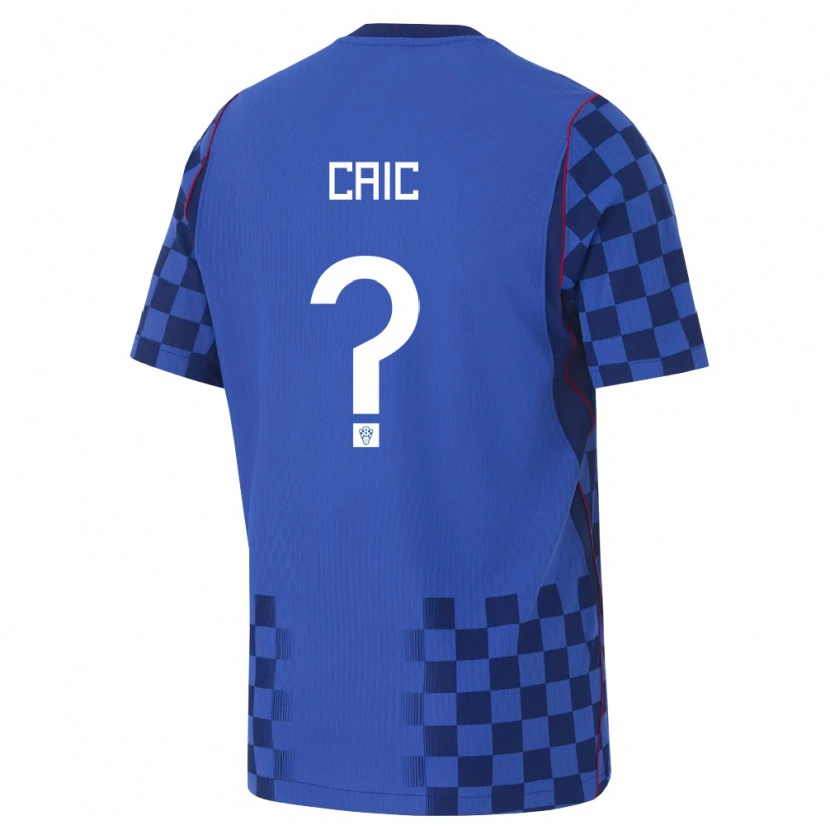 Danxen Kid Croatia Vito Caic #0 Blue Navy Red Away Jersey 26-28 T-Shirt