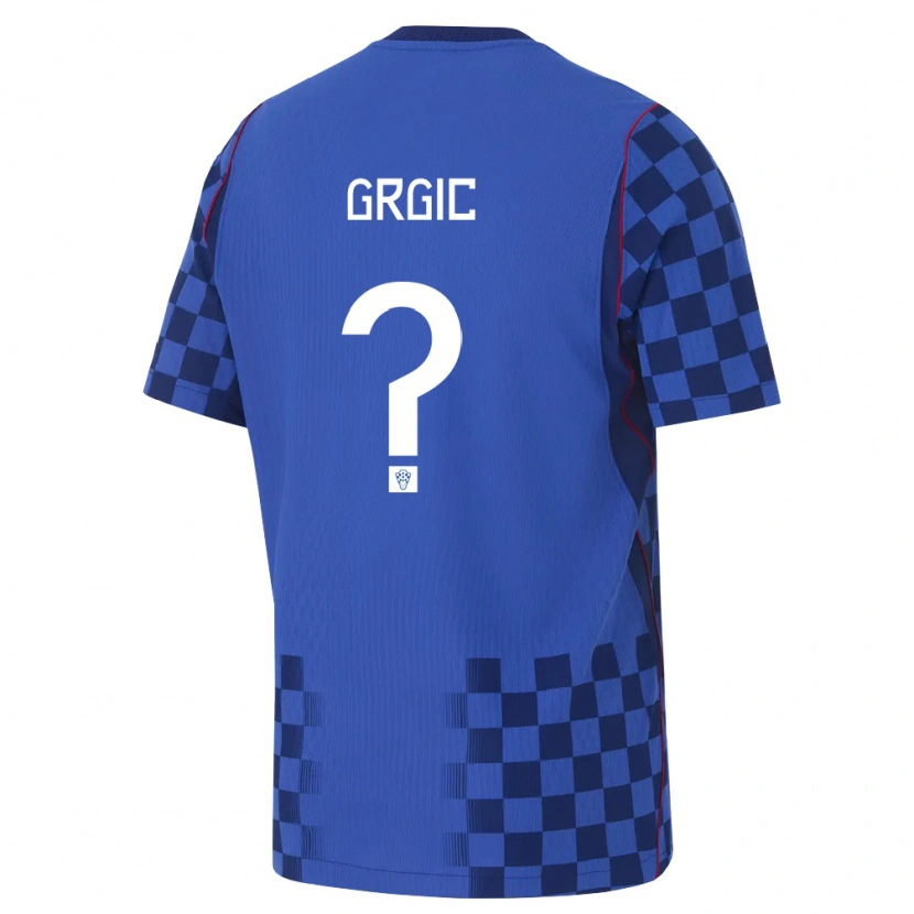 Danxen Kid Croatia Ante Grgic #0 Blue Navy Red Away Jersey 26-28 T-Shirt