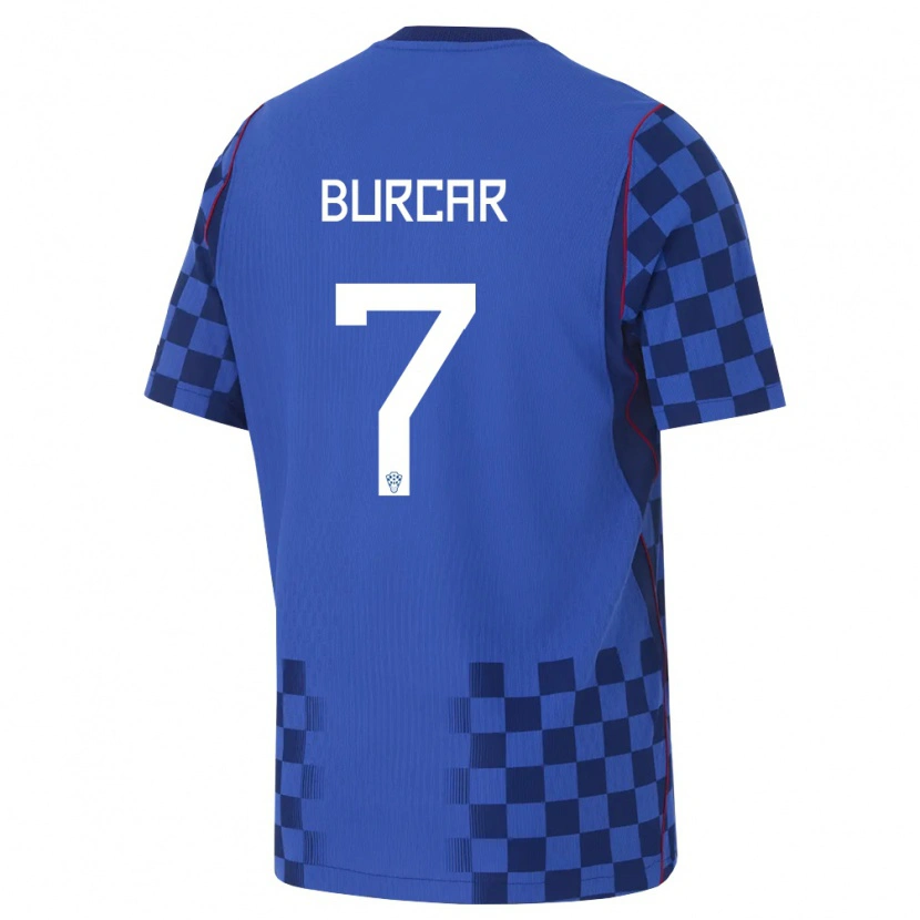 Danxen Kid Croatia Andrija Burcar #7 Blue Navy Red Away Jersey 26-28 T-Shirt