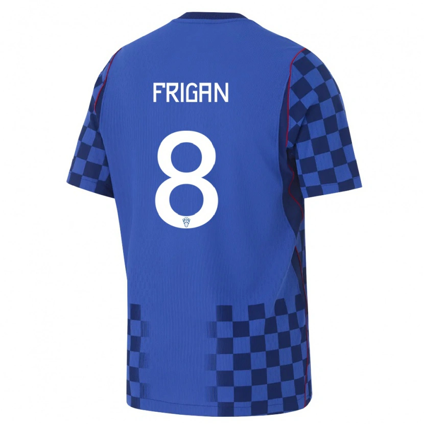 Danxen Kid Croatia Juraj Frigan #8 Blue Navy Red Away Jersey 26-28 T-Shirt