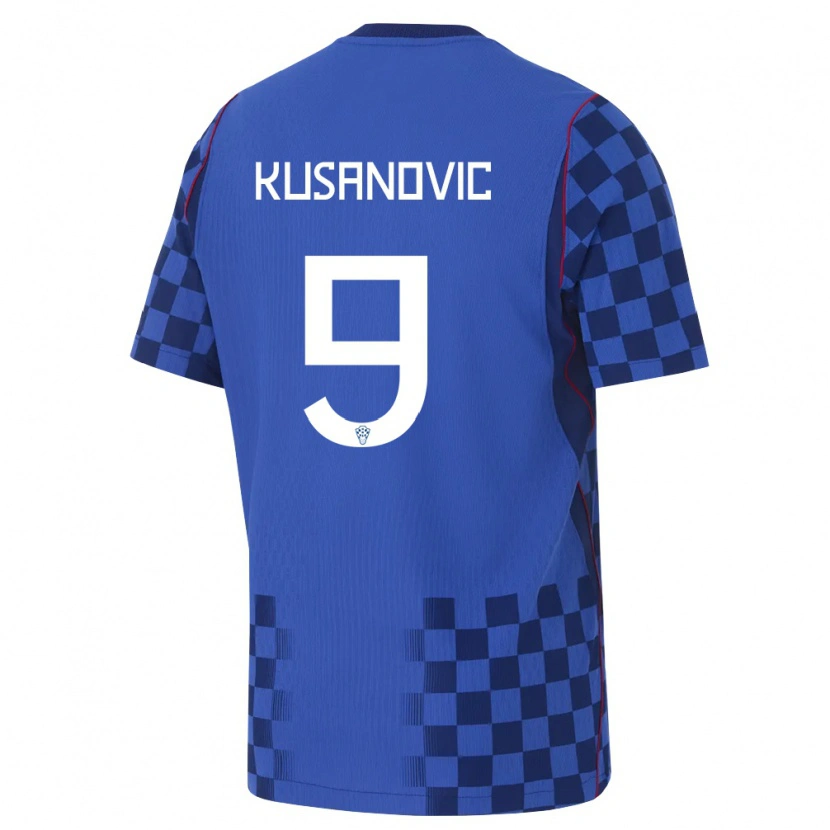 Danxen Kid Croatia Tino Kusanovic #9 Blue Navy Red Away Jersey 26-28 T-Shirt
