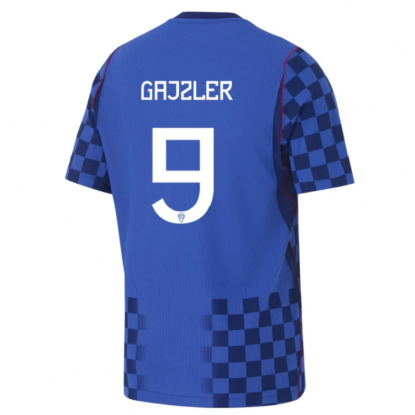 Danxen Kid Croatia Niko Gajzler #9 Blue Navy Red Away Jersey 26-28 T-Shirt
