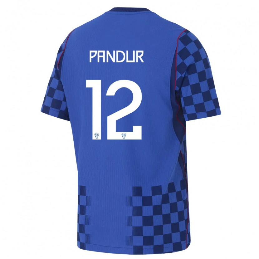Danxen Kid Croatia Ivor Pandur #12 Blue Navy Red Away Jersey 26-28 T-Shirt