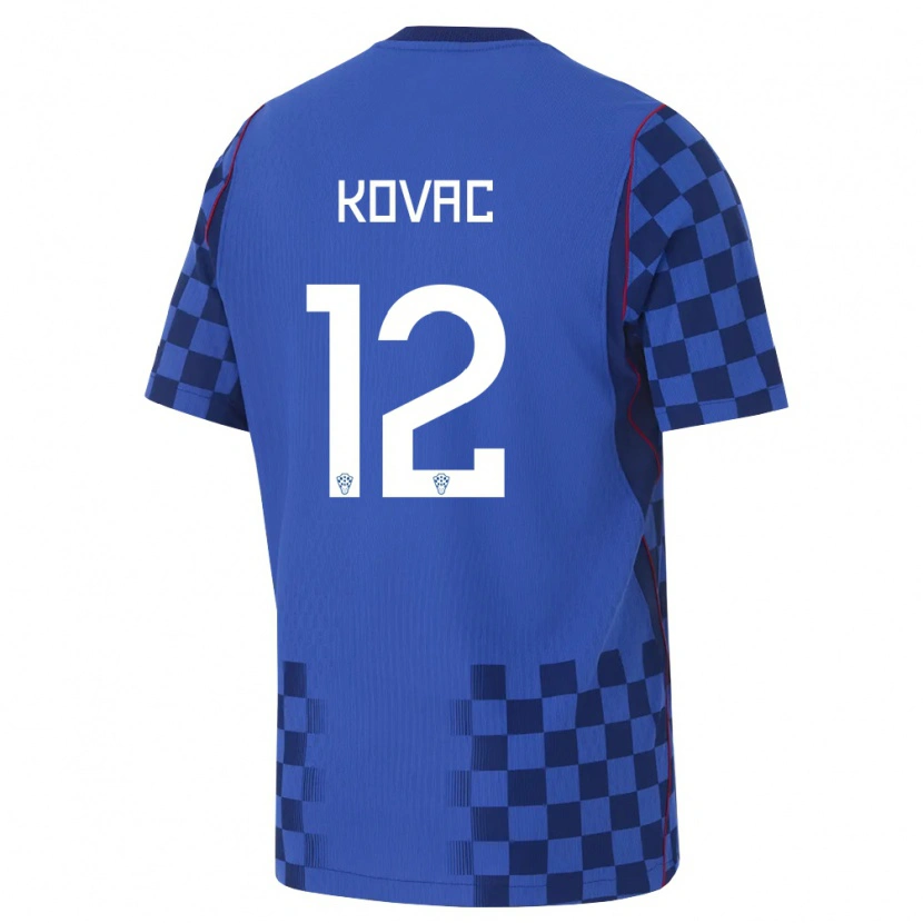 Danxen Kid Croatia Vito Kovac #12 Blue Navy Red Away Jersey 26-28 T-Shirt