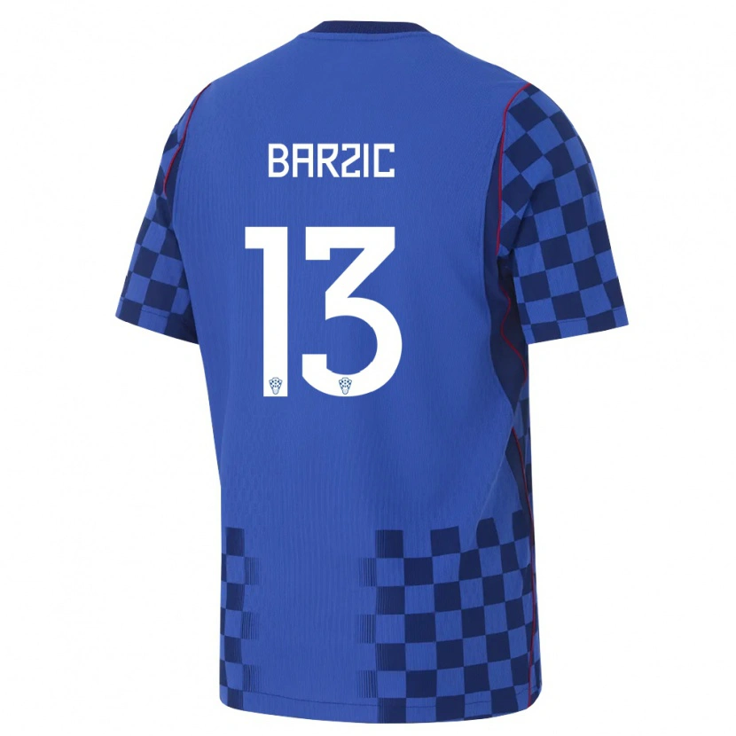 Danxen Kid Croatia Matia Barzic #13 Blue Navy Red Away Jersey 26-28 T-Shirt