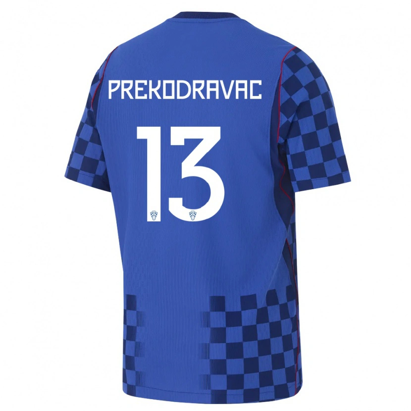 Danxen Kid Croatia Marin Prekodravac #13 Blue Navy Red Away Jersey 26-28 T-Shirt