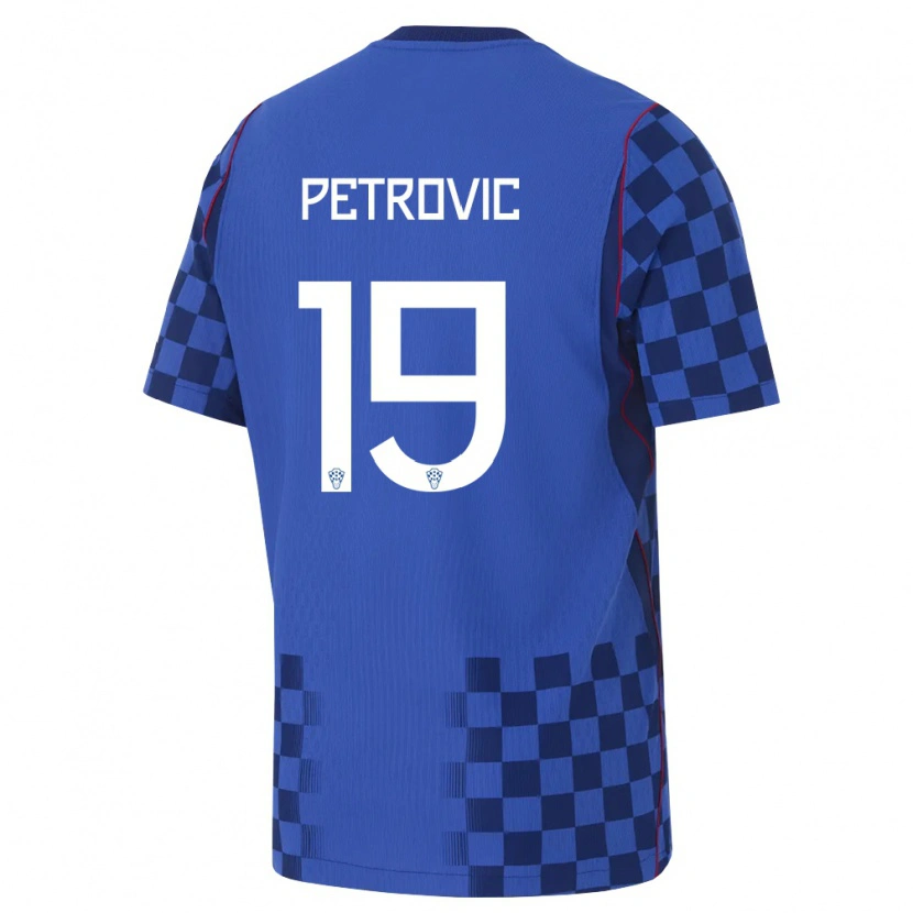 Danxen Kid Croatia Luka Petrovic #19 Blue Navy Red Away Jersey 26-28 T-Shirt