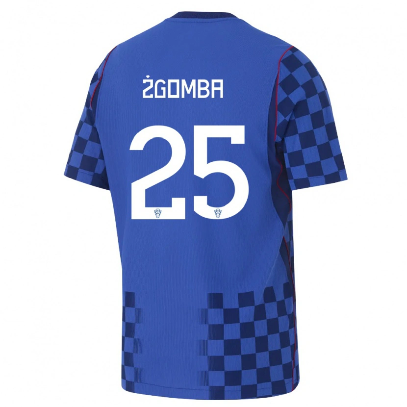 Danxen Kid Croatia Marin Zgomba #25 Blue Navy Red Away Jersey 26-28 T-Shirt