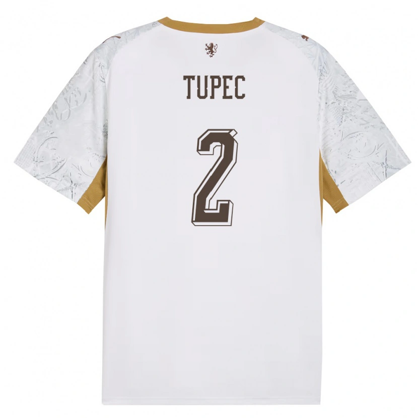 Danxen Kid Czech Republic Leos Tupec #2 Off-White Gold Gray Away Jersey 26-28 T-Shirt
