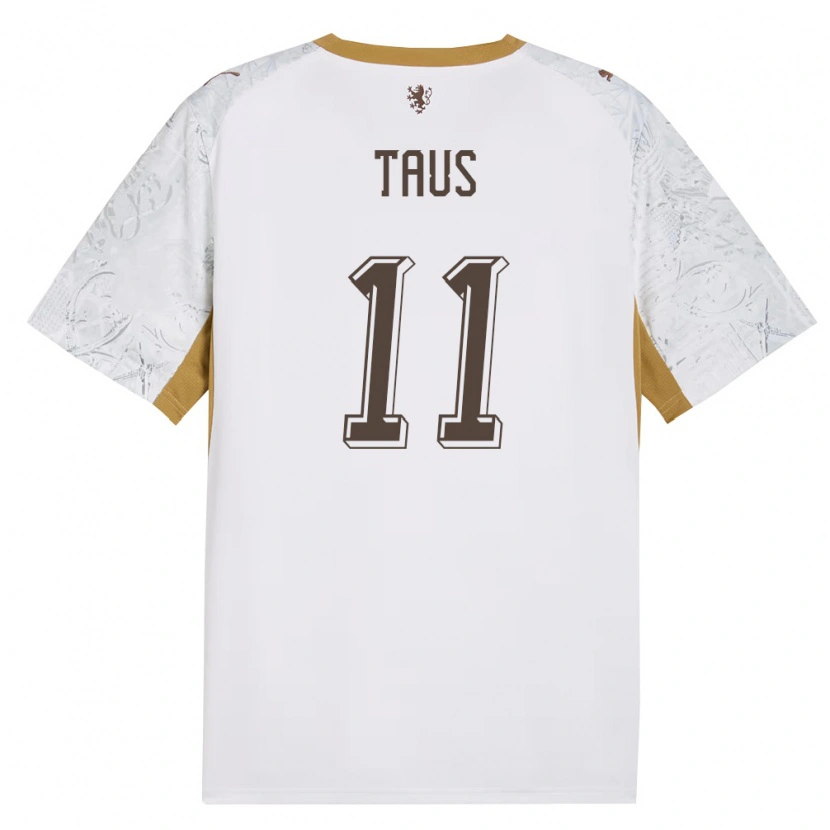 Danxen Kid Czech Republic Martin Taus #11 Off-White Gold Gray Away Jersey 26-28 T-Shirt
