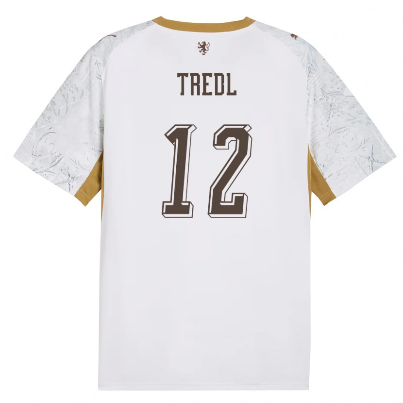 Danxen Kid Czech Republic Jan Tredl #12 Off-White Gold Gray Away Jersey 26-28 T-Shirt