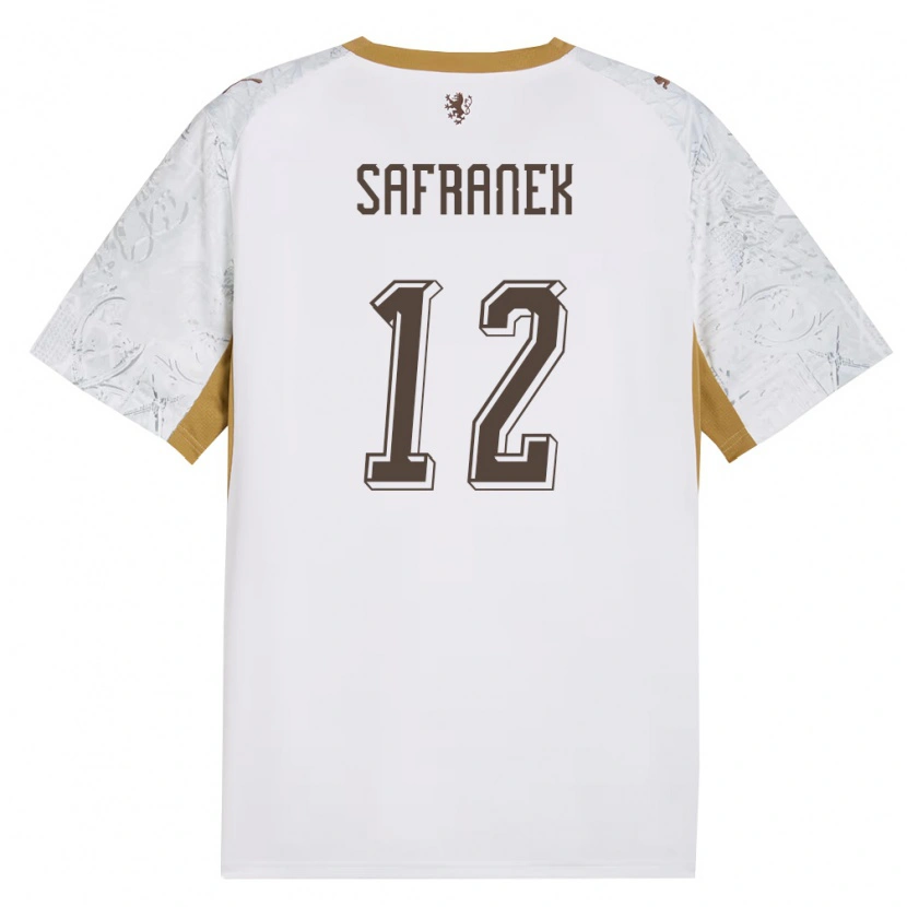 Danxen Kid Czech Republic Adam Safranek #12 Off-White Gold Gray Away Jersey 26-28 T-Shirt