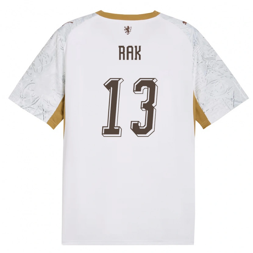 Danxen Kid Czech Republic Filip Rak #13 Off-White Gold Gray Away Jersey 26-28 T-Shirt