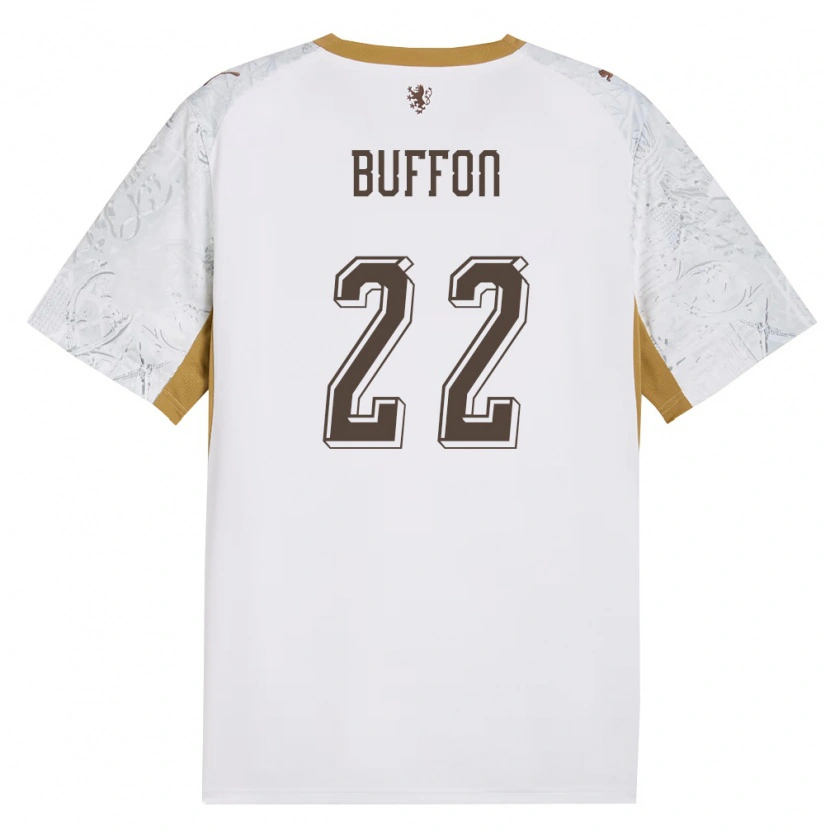 Danxen Kid Czech Republic Louis Buffon #22 Off-White Gold Gray Away Jersey 26-28 T-Shirt