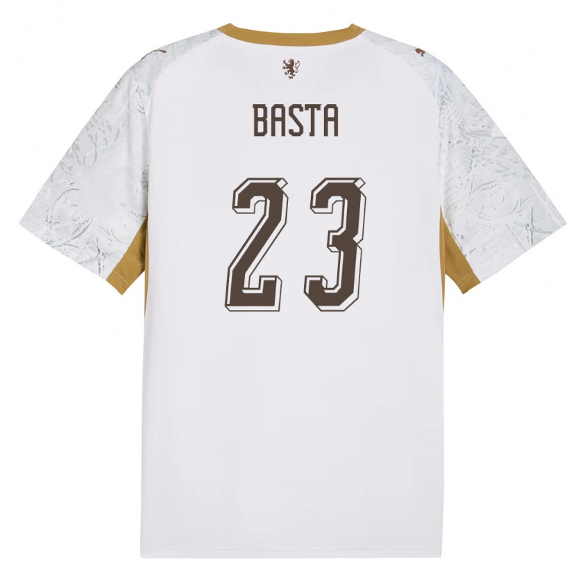 Danxen Kid Czech Republic Daniel Basta #23 Off-White Gold Gray Away Jersey 26-28 T-Shirt