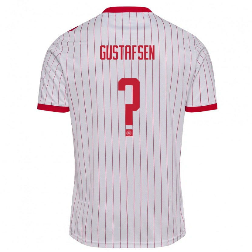 Danxen Kid Denmark Victor Gustafsen #0 White Red Away Jersey 26-28 T-Shirt